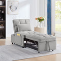 4 in 1 Multi-Function Single Sofa Bed with Adjustable Backrest - Gray
